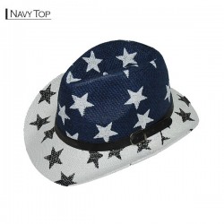 Star Cowboy Hat - Navy Top