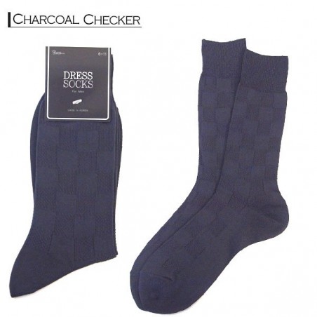Men Dress - Charcoal Checker